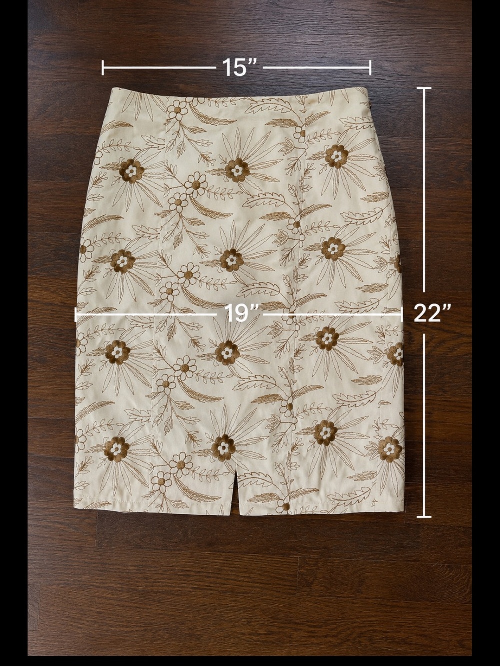 Nanette Lepore Y2K Embroidered Floral Lace-Up Pencil Skirt Size 6 - Picture 8 of 13